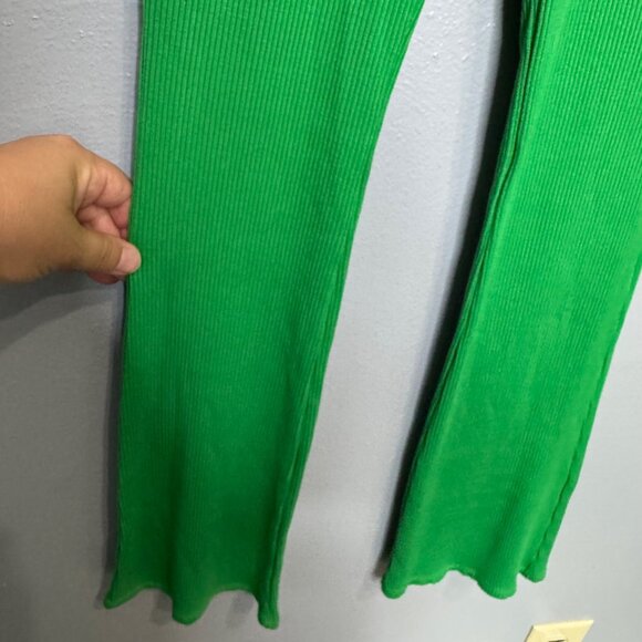 ALTAR'D STATE REVIVAL green rib knit flare pants size S - Picture 2 of 6